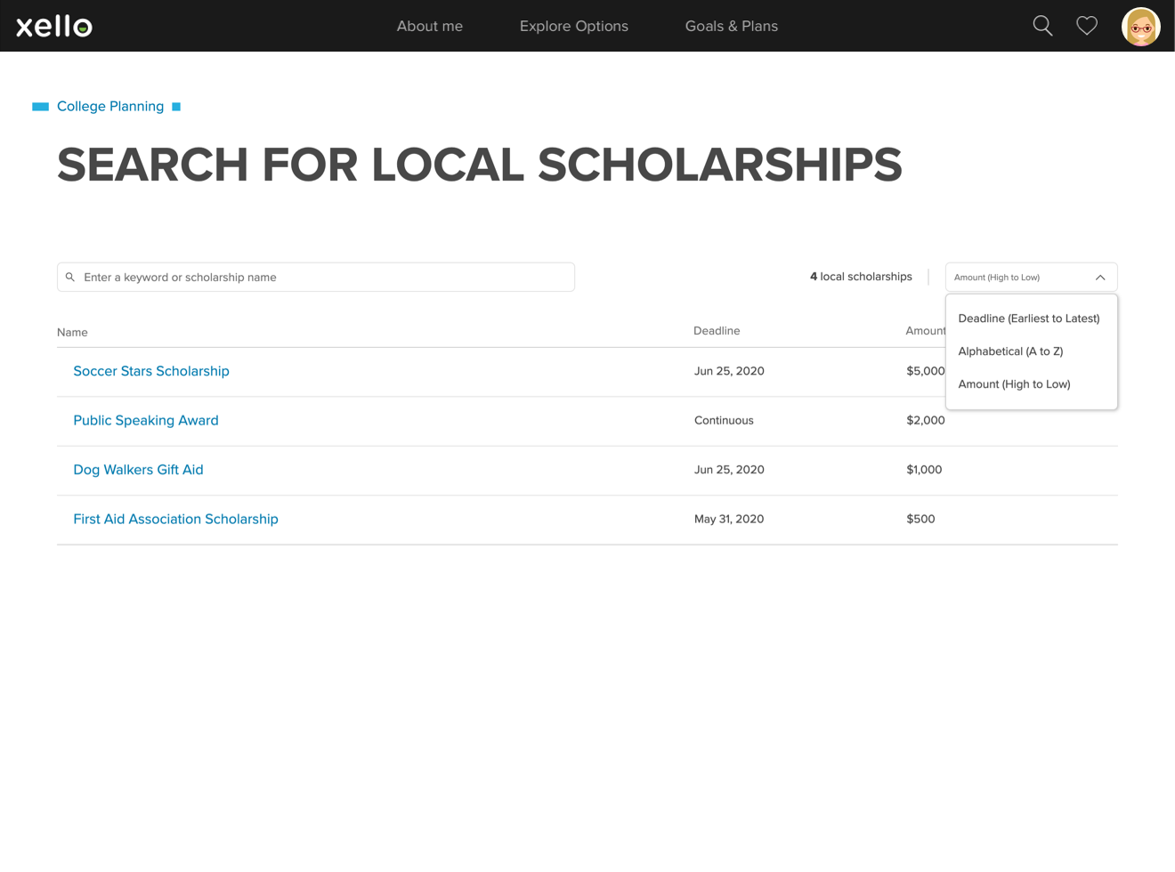Local Scholarship search