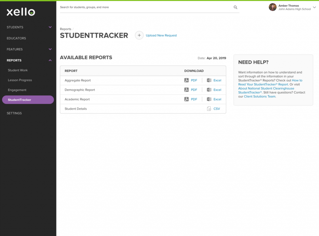 nsc-student-tracker-integration
